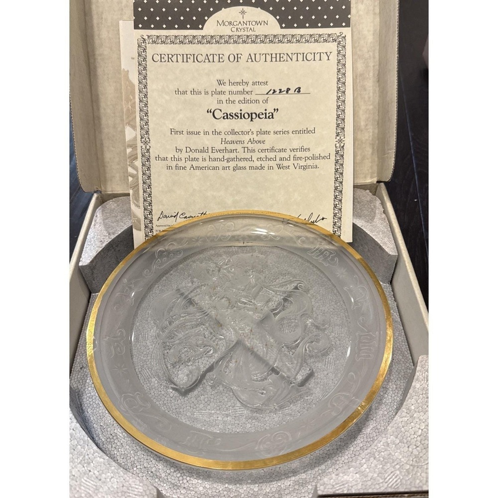 Morgantown‎ Crystal #1 Cassiopeia Heaven Above Series Astrology Art Vintage Box